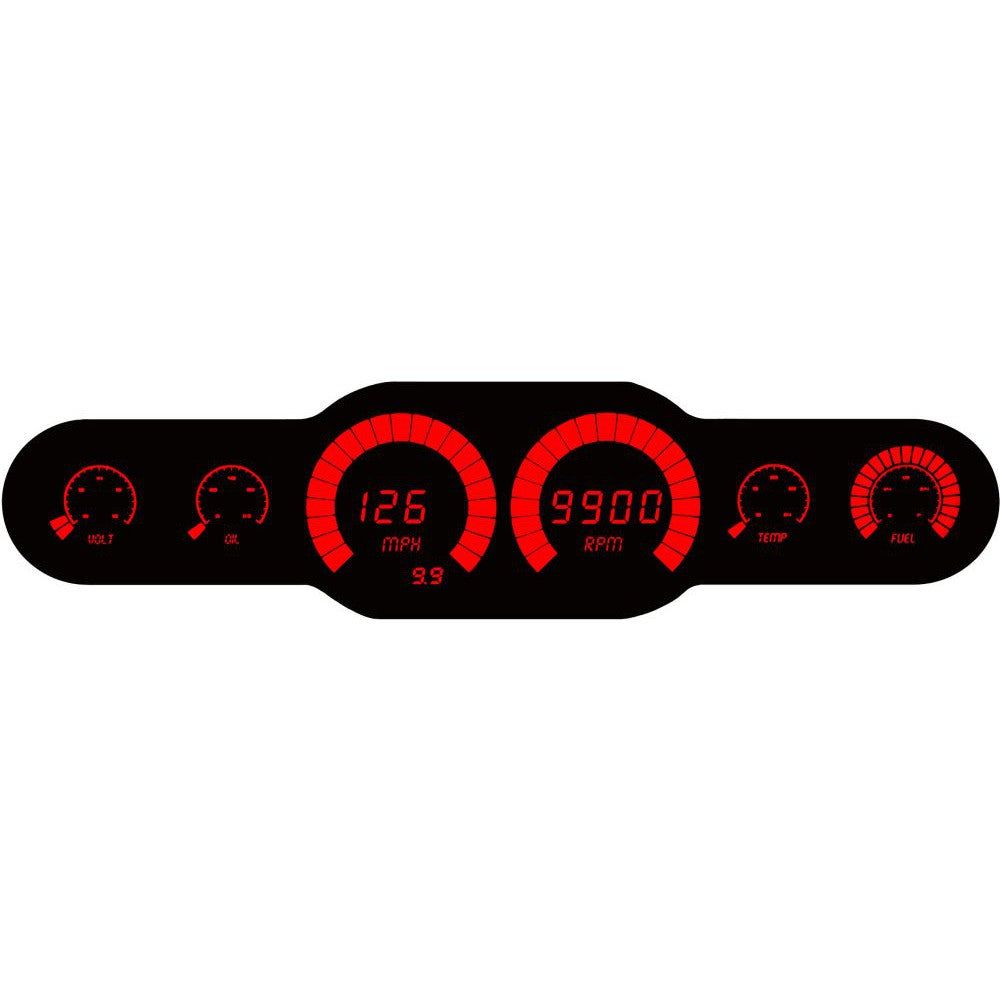 Intellitronix 6 Gauge Analog Bargraph Universal Panel BG10002 - Red