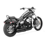 Silenciador Vance & Hines Twin Slash de 3 pulgadas, escape deslizante, negro, con Fuelpak FP3