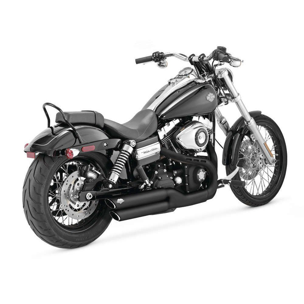 Vance And Hines Twin Slash Muffler 3in Slip On Exhaust Black With Fuelpak FP4