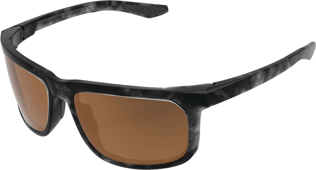 100% Hakan Sunglasses Matte Black Havana with Bronze Lens - 61036-259-73