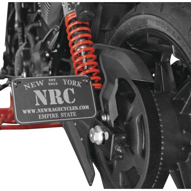 New Rage Cycles Side License Plate Mount Black - SROD-SIDE