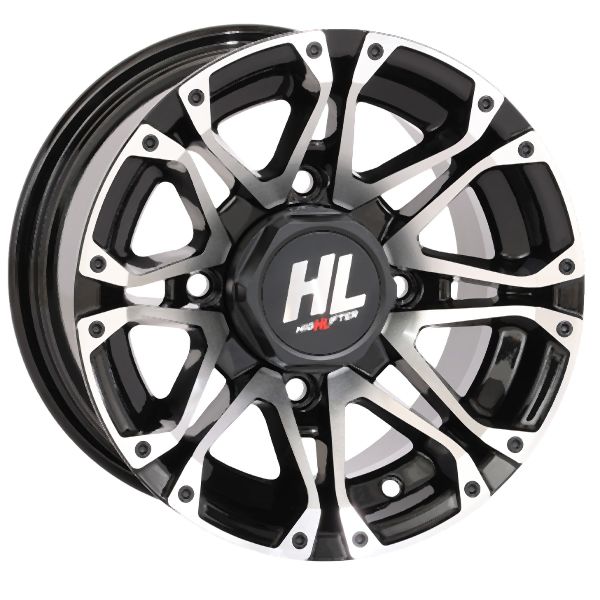 High Lifter 14x7 4/137 4+3 Gloss Black Machined HL3 Wheel 14HL03-1137