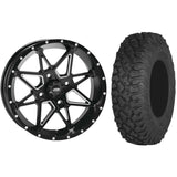Set of 2 Mounted Wheel and Tire Kit Wheel: 14x7 5+2 4/137 Tire: 27x11-14 8 Ply