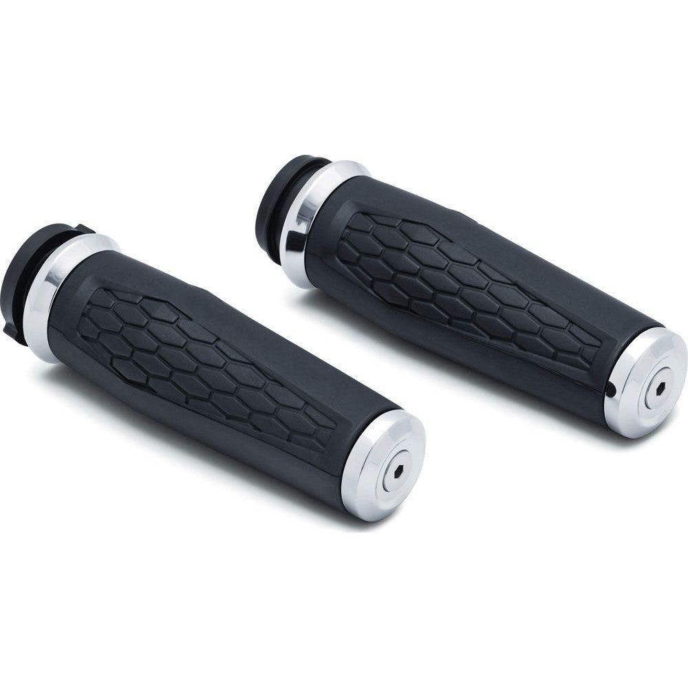 Kuryakyn Hex Grips for V-Twin TBW Black