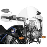 National Cycle Clear SwitchBlade Chopped Quick Release Windshield With Mount Kit, Straight Forks For Honda VT1300CR 2010-16