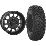 Set of 2 Mounted Wheel and Tire Kit Wheel: 14x7 4+3 4/156 Tire: 30x10-14 8 Ply