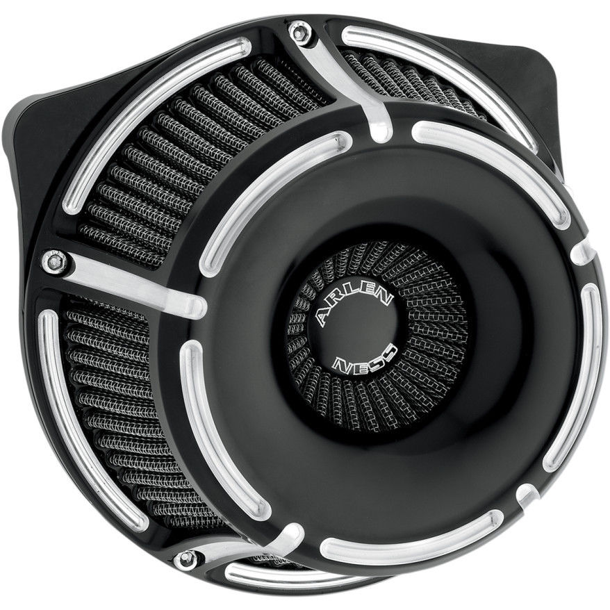 Arlen Ness Inverted Slot Track Black Cut Stage 1 Air Cleaner Harley T/C 99-15