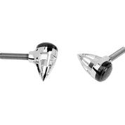 Arlen Ness 1" Billet Chrome/Amber Bullet Lights 12-716