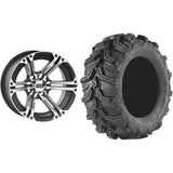 Set of 2 Mounted Wheel and Tire Kit Wheel: 14x6 4+2 4/156 Tire: 27x9-14 6 Ply