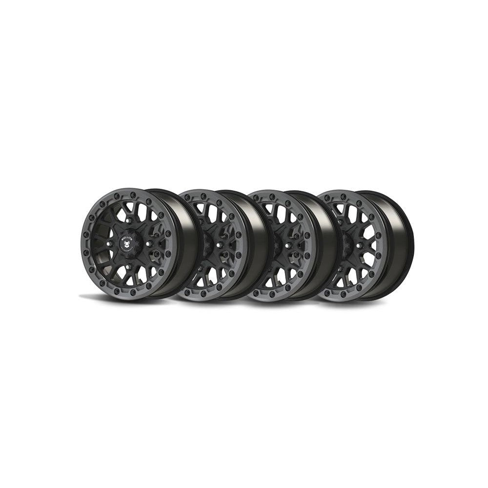 Bullite Set of 4 Rider Wheel 15X7.0 Gun Metal/Black 4/156 5+2