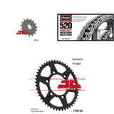520H Chain Natural,Front & Rear Sprocket Kit DUCATI 620 Monster ie 2002-2003