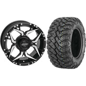 Set of 2 Mounted Wheel and Tire Kit Wheel: 14x7 5+2 4/137 Tire: 27x11-14 8 Ply