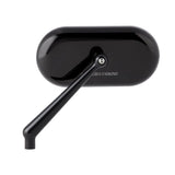 Arlen Ness Forged Oval Right Black Billet Mirror with Short Stem 13-172