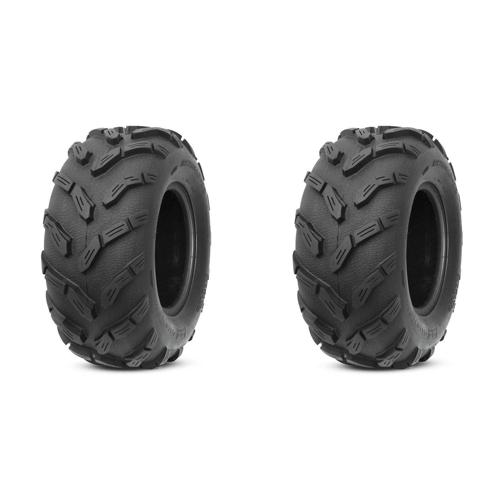Set of 2 QUADBOSS QBT671 Front/Rear Tires 26x10-12 6-ply