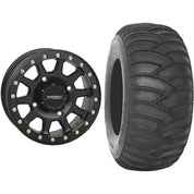 Set of 2 Mounted Wheel and Tire Kit Wheel: 15x10 5+5 4/137 Tire: 32x12-15 2 Ply