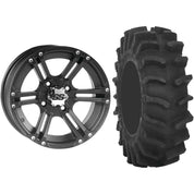 Set of 2 Mounted Wheel and Tire Kit Wheel: 14x8 5+3 4/110 Tire: 28x9.5-14 8 Ply