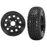 Juego de 2 ruedas montadas y kit de neumáticos Rueda: 12x7 5+2 4/110 Neumático: 25x8-12 4 capas