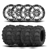 ITP SS212 14" Machined Black Wheels And Mud Lite Tires [28x12-14]