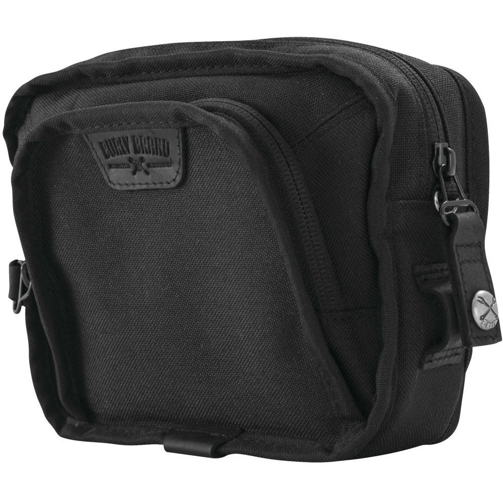Burly Brand Voyager Handlebar Bag Black - B15-1012B