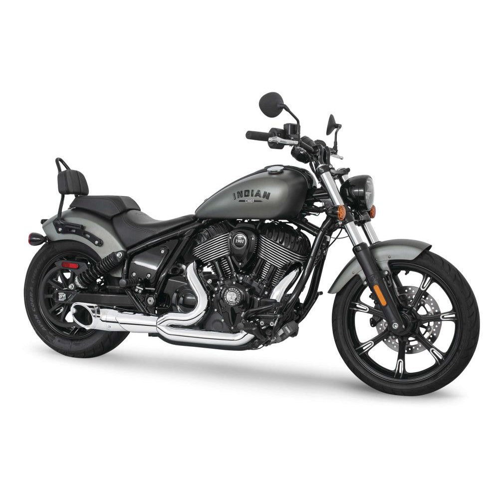 Freedom Performance Turnout 2-into-1 Exhaust Slash Cut Chrome Chrome Tip