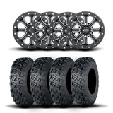 Llantas ITP Velocity Inertia de 15" en negro mate y neumáticos Versa Cross XTR [33x10-15]