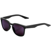 100% Hudson Sunglasses Soft Tact Midnight Mauve with Purple Lens - 61028-053-78