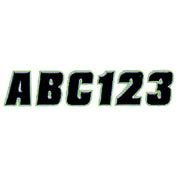 2 LETTER & NUMBER KIT BLACK /GREEN