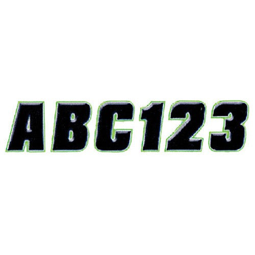 2 LETTER & NUMBER KIT BLACK /GREEN