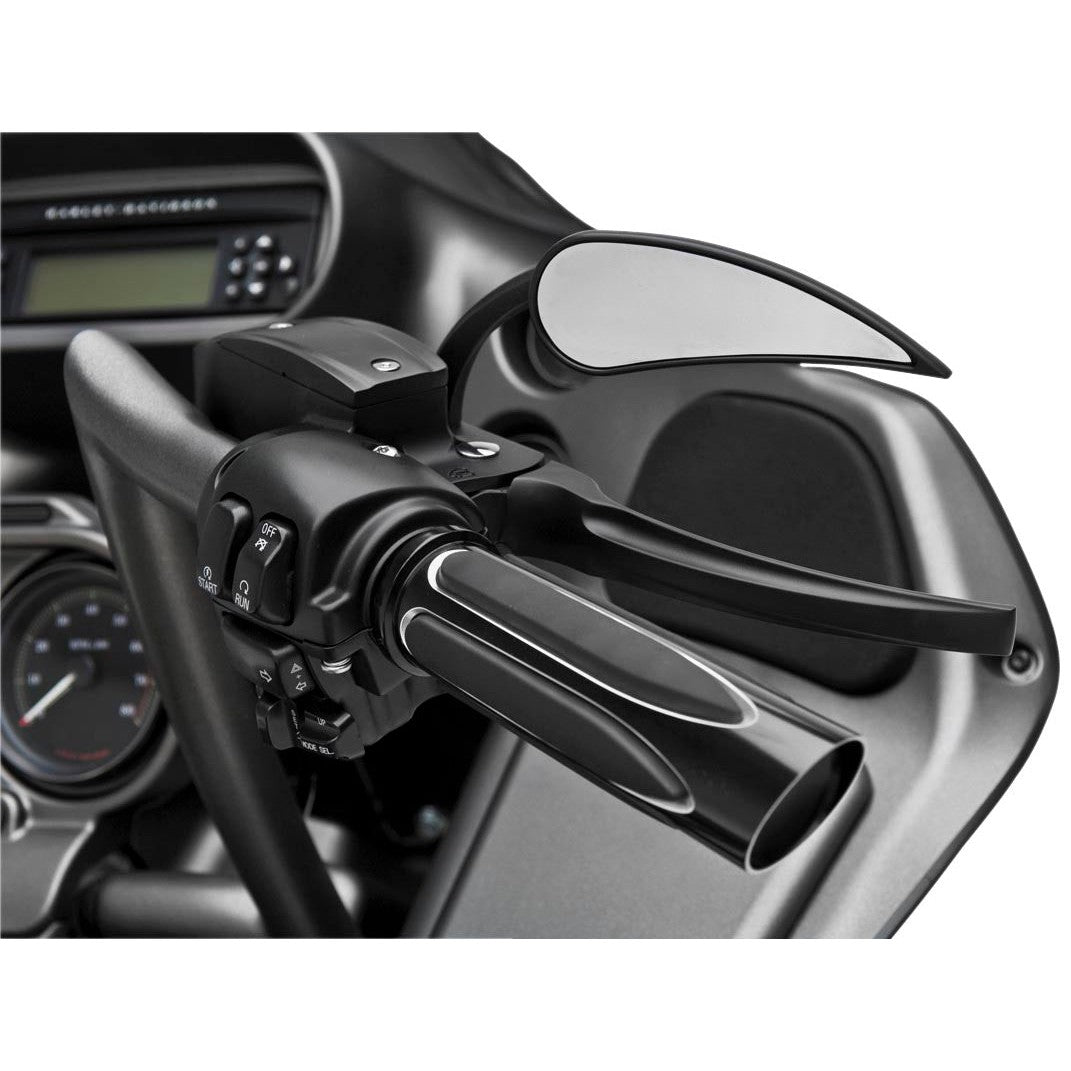 Harley FLHXS Street Glide Special 2014Deep Cut Comfort Grips Black by Arlen Ness