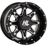 Llanta High Lifter 12x7 4/137 4+3, mecanizada en negro brillante, HL4, 12HL04-1137