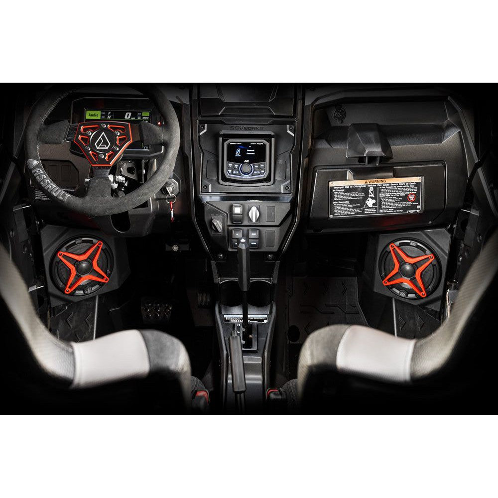 SSV Works Front Kick 6.5" Unloaded Speaker Pods For Kawasaki KRF1000 2020-2022