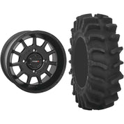 Set of 2 Mounted Wheel and Tire Kit Wheel: 14x7 4+3 4/137 Tire: 31x9.5-14 8 Ply