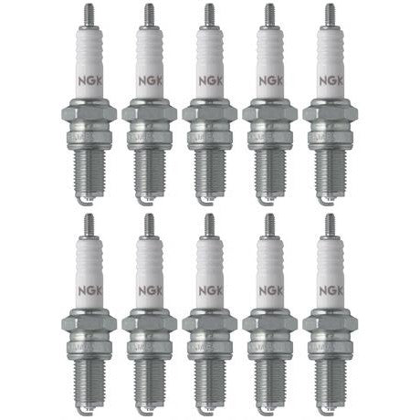 Set 10 NGK Standard Spark Plugs for Kawasaki BAYOU 1999-1988 Engine 220cc