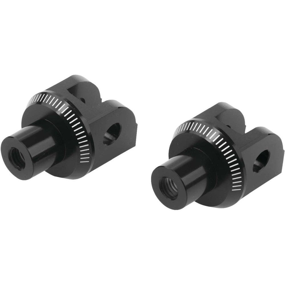 Puig Adventure Footpeg Adaptors Black Front - 6338N