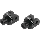 Puig Adventure Footpeg Adaptors Black Front - 6338N