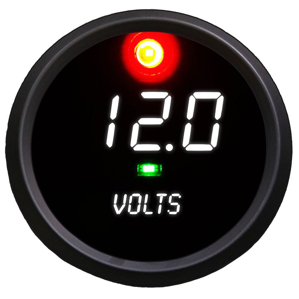 Intellitronix Voltmeter in Black Bezel - White