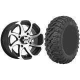 Set of 2 Mounted Wheel and Tire Kit Wheel: 14x7 5+2 4/137 Tire: 27x11-14 8 Ply
