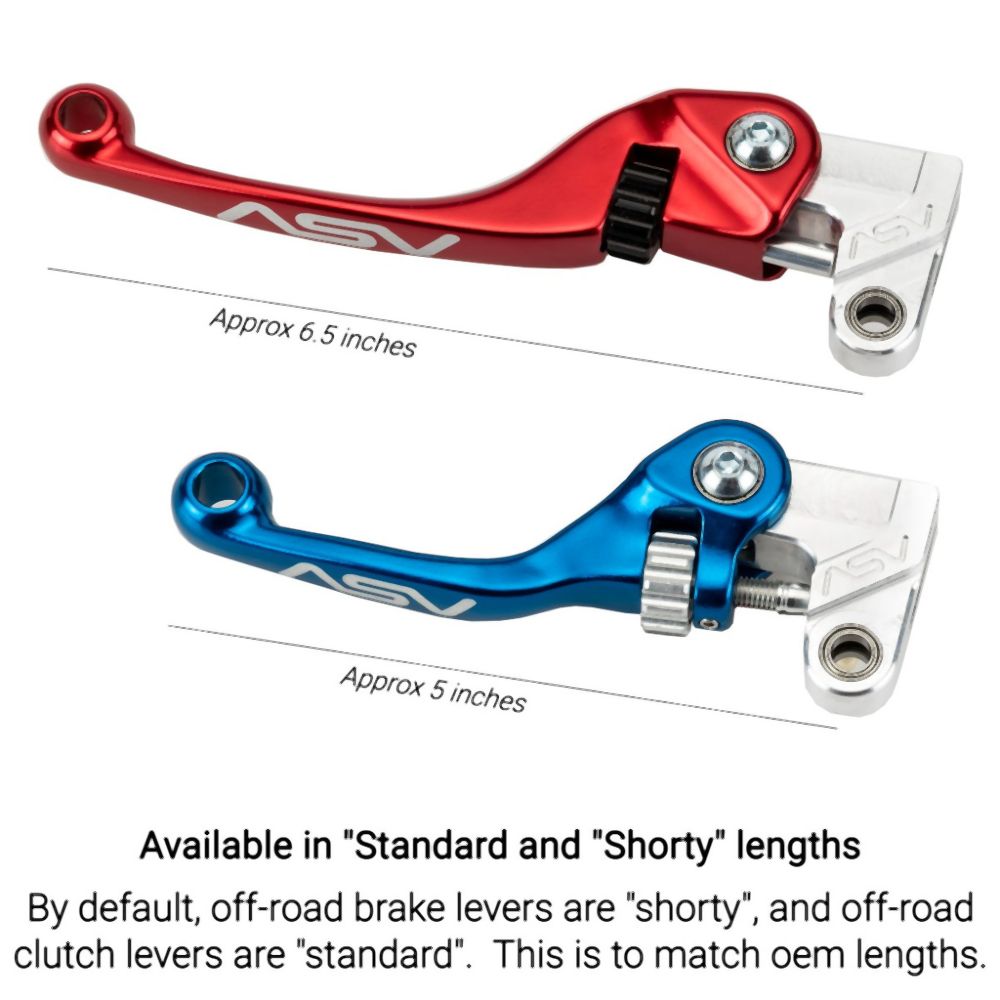 ASV Red F4 Offroad Model Shorty Clutch + Brake Lever Pro Pack BCF40106PX-SR