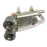 Sistema de escape doble completo de acero inoxidable Big Gun Explorer con punta de fibra de carbono para Polaris RZR S General 1000