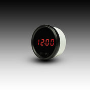 Intellitronix Clock LED Digital in Black Bezel - Red