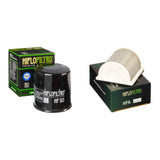HIFLO FILTRO Both Air Filters and Oil Filter for YAMAHA GTS1000 A - 4BH 93-00