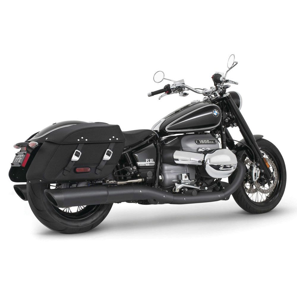 Freedom Performance 4.5" Slip-On Exhaust Slash Cut Black Black Tip For BMW R18 2021 BM00263