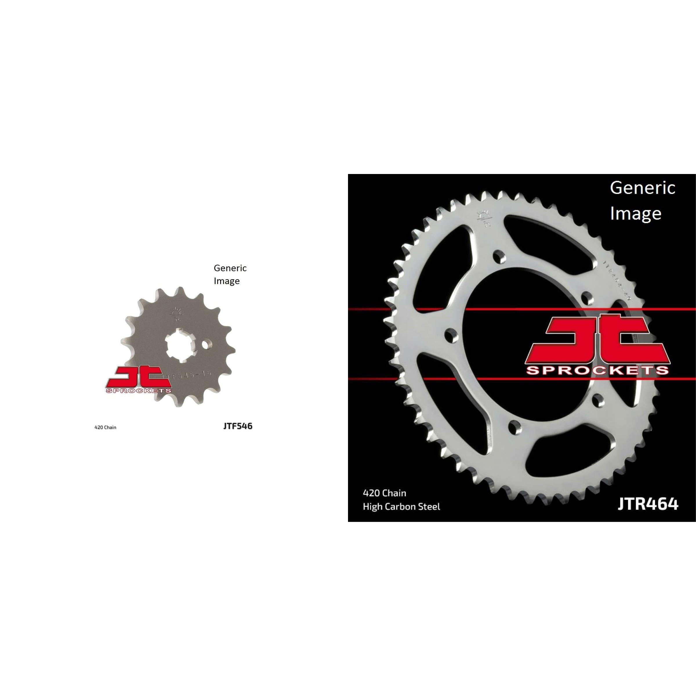 Kit de piñones de acero delanteros y traseros JT SPROCKETS para todoterreno SUZUKI RM60 2003-2004