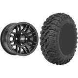 Set of 2 Mounted Wheel and Tire Kit Wheel: 14x7 4+3 4/156 Tire: 26x9-14 8 Ply