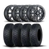 Llantas ITP Inertia de 15" en negro mate y neumáticos radiales Tenacity XNR [30x10R-15]
