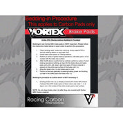 Vortex Brake Pad Superbike Racing Carbon Front 841SRC