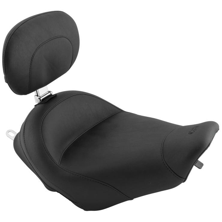 Harley FLHR Road King 1997-2007 Wide Touring Solo Seat With Backrest by Mustang