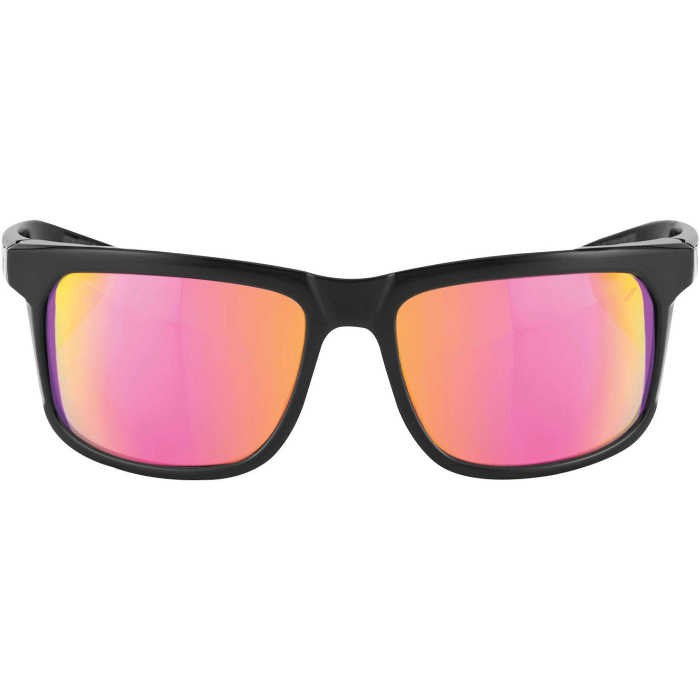 100% Hakan Sunglasses Polished Black with Purple Multilayer Mirror Lens - 61036-001-72