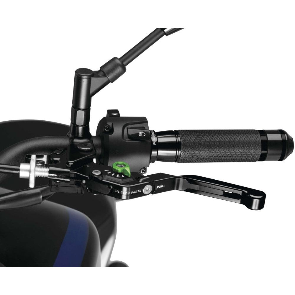 Puig 3.0 Clutch Lever Extendable Foldable Black/Black/Green - 24NNV