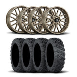 Rines ITP Hurricane de 20" de bronce y neumáticos Versa Cross XTR [35x10-20]